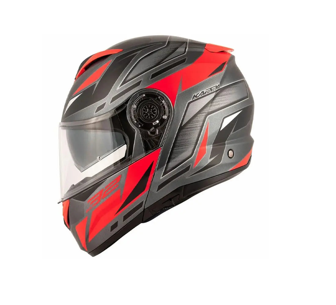 KAPPA KV32 TRONG Moto Flip Up Modulare Caschi Titanio Rosso