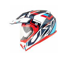 KAPPA KV30 EVO Moto Integrali Avventura Caschi Bianco Blu Rosso