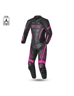 Shua Infinity Tuta Moto 2 pezzi DONNA Nero/Fucsia SOLO ONLINE
