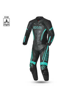 Shua Infinity Tuta Moto 2 pezzi DONNA Nero/Turchese SOLO ONLINE