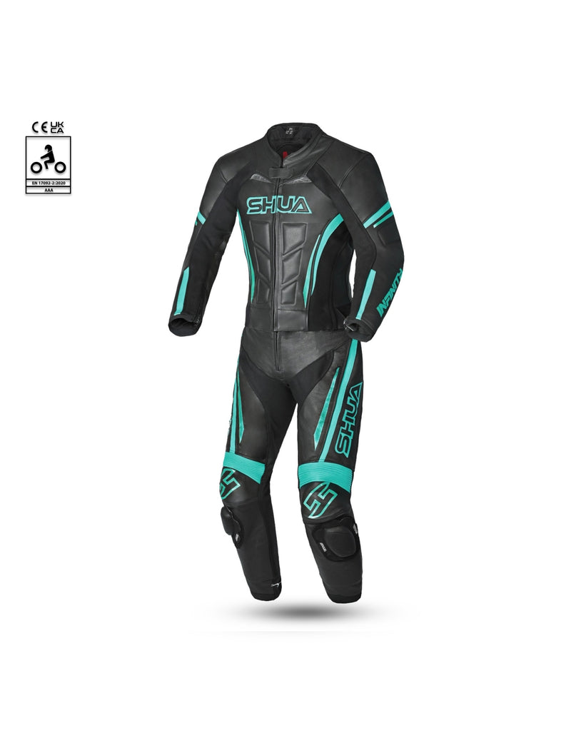 Shua Infinity Tuta Moto 2 pezzi DONNA Nero/Turchese SOLO ONLINE