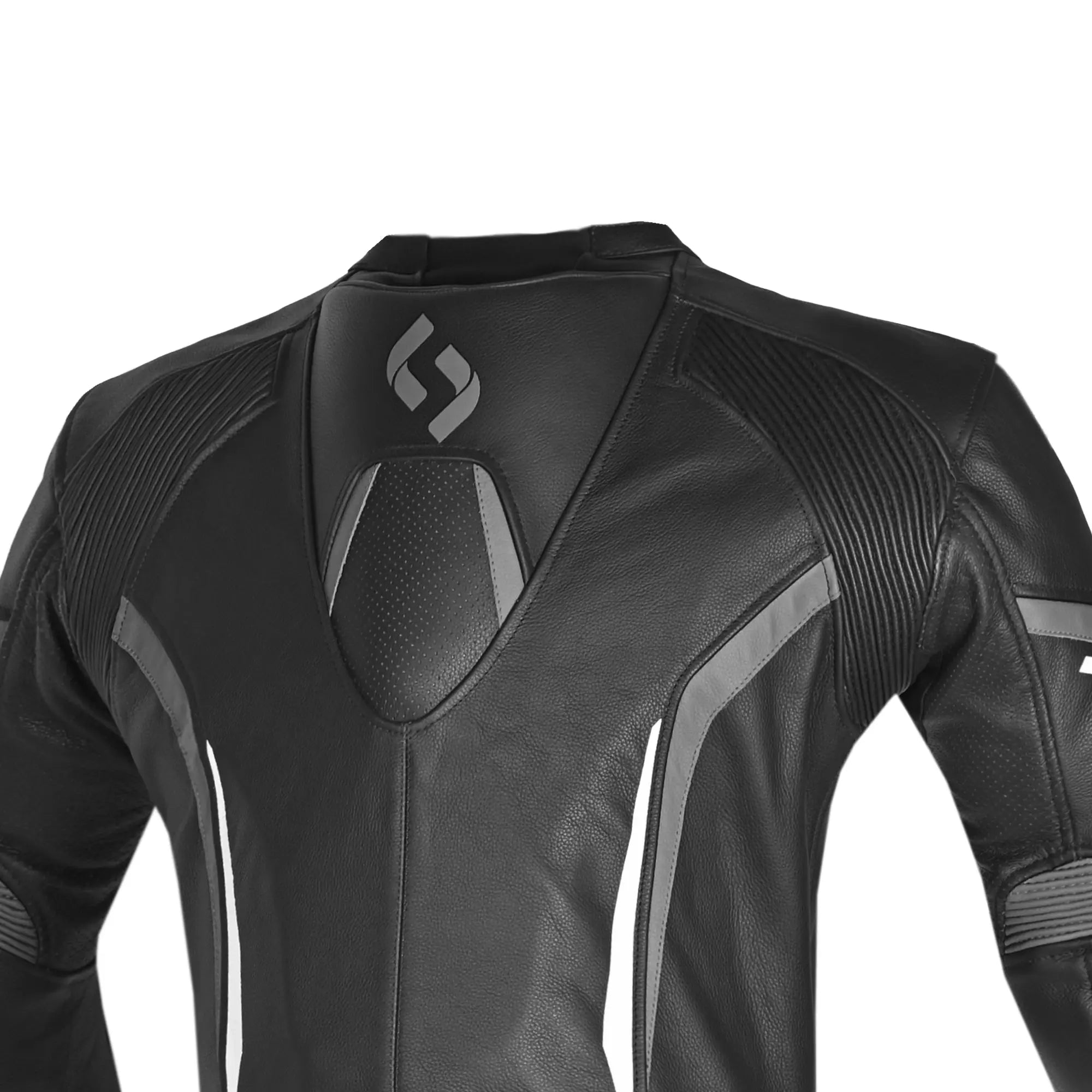 SHUA INFINITY TUTA MOTO 2 PC UOMO NERO BIANCO ANTRACITE 