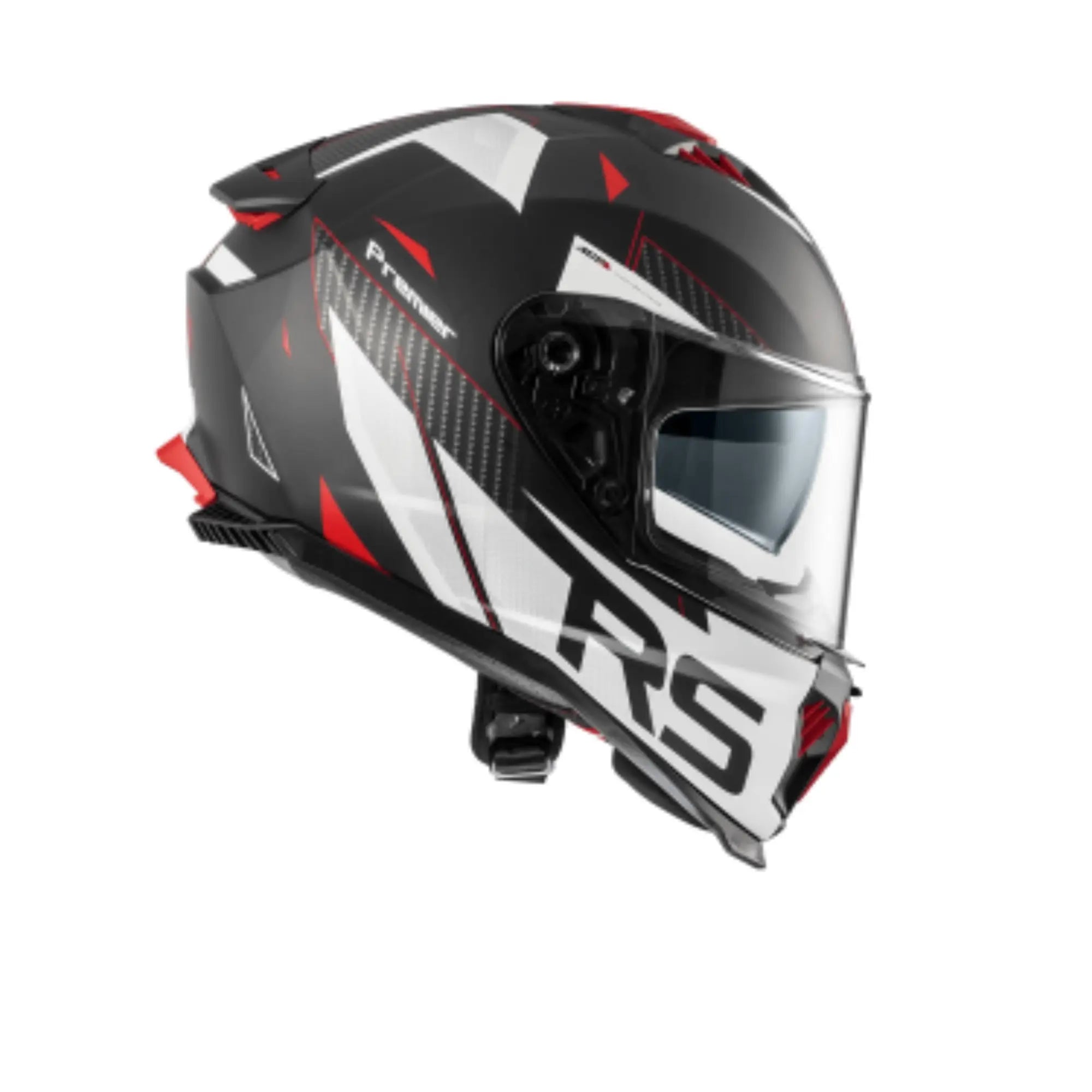 Casco integrale Premier TYPHOON RS 2 BM Nero Bianco Nero Rosso PINLOCK INCLUSO 