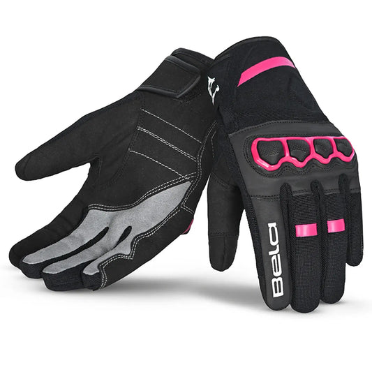 Bela Tracker Donna Guanti da Moto Donna-  Nero/Rosa - Yamoto.it