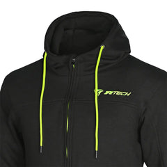 R-TECH – Suspention Felpa con cappuccio con protezione - Nero/Giallo 