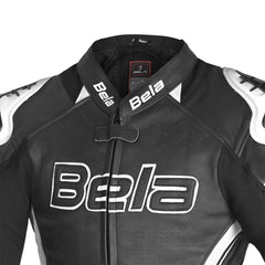 Bela Rocket Nero bianco donna Giacca (Pelle Di Canguro Mix) chest