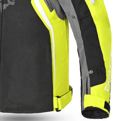 Bela Cordaniel Giacca moto - Nera/Grigio scuro/Fluor giallo under arm