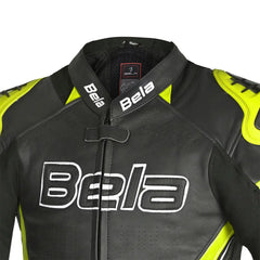 Bela Rocket Nero Giallo Men Giacca (Pelle Di Canguro Mix) 