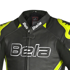 Bela Rocket Nero Giallo Men Giacca (Pelle Di Canguro Mix) 