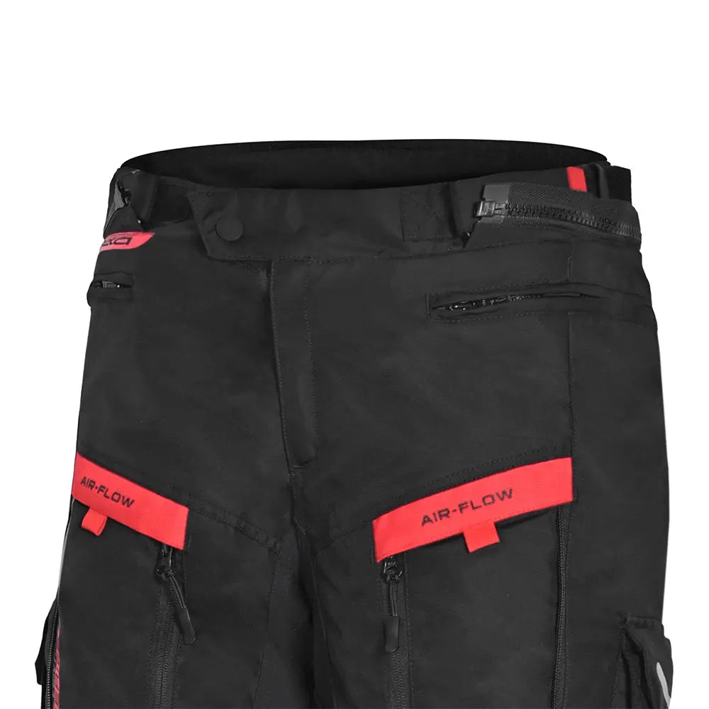 Bela Transformer Pantaloni da moto per uomo - Nero / Rosso front pockets