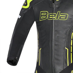 Bela Rocket Nero giallo 1PC Tute in Pelle Di Canguro Mix Uomo arm