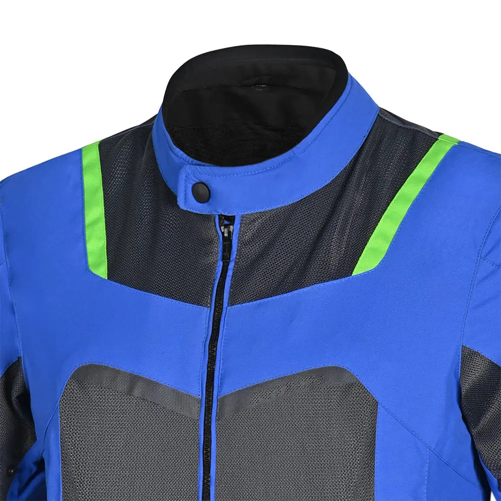 R-Tech Spiral Mesh  Giacca Estiva in Tessuto Moto -Blu Grigio verde chest 