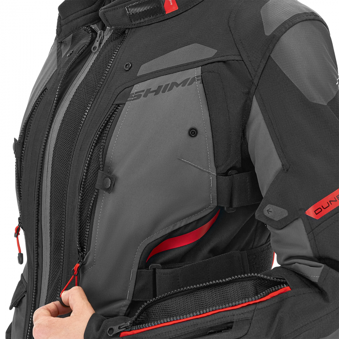 SHIMA DUNE LADY CHAQUETA TEXTIL DE MOTO ROJO 