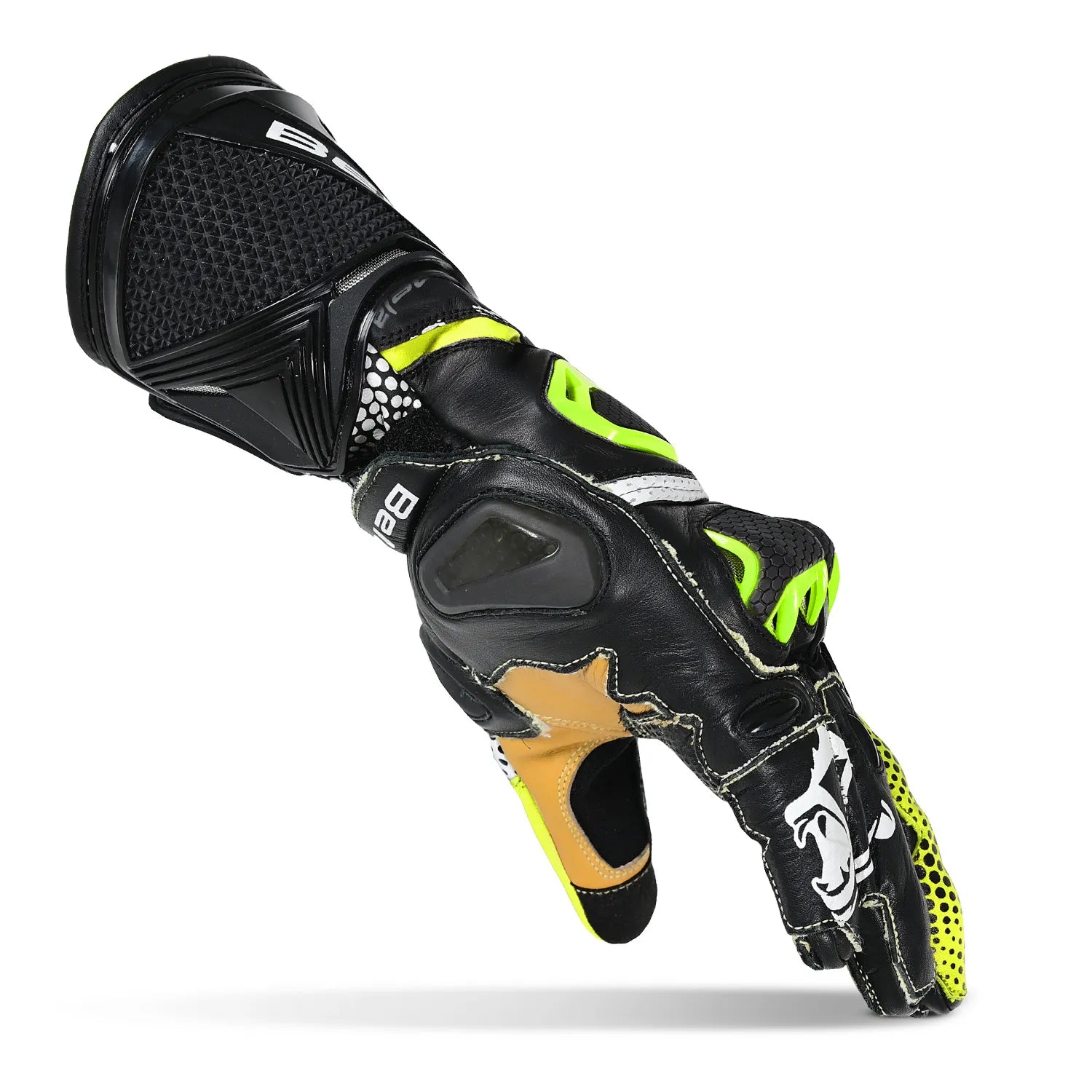 BELA EXTREME GUANTI NERO BIANCHI GIALLI FLOU 
