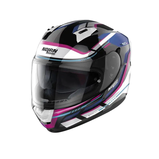 NOLAN N60-6 LANCER 065 Moto Integrali Caschi Nero Bianco Rosa – Yamoto.it