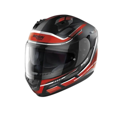 NOLAN N60-6 LANCER 062 Moto Integrali Caschi Nero Bianco Rosso 