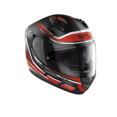 NOLAN N60-6 LANCER 062 Moto Integrali Caschi Nero Bianco Rosso 