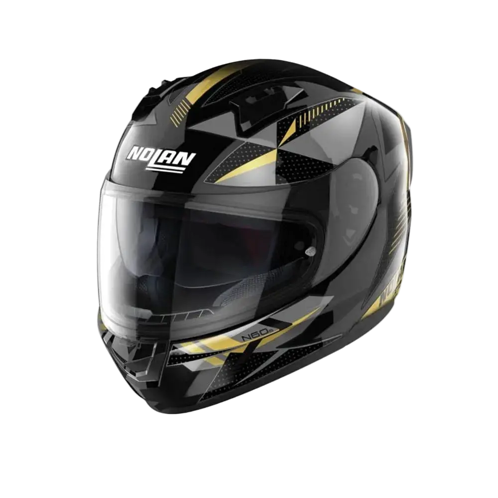 NOLAN N60-6 WIRING 075 Moto Integrali Caschi Nero Argento Oro 