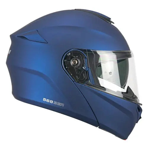 CGM 568A BER MONO Moto Modulari Caschi Blu Satinato 