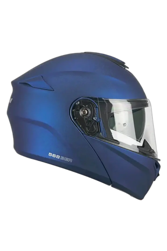 CGM 568A BER MONO Moto Modulari Caschi Blu Satinato 