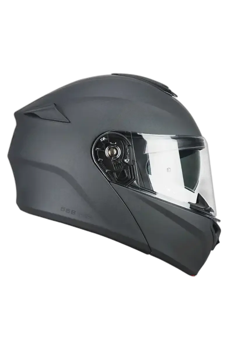 CGM 568A BER MONO Moto Modulare Caschi Abatible Grafito Mate 