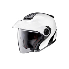 NOLAN N40-5 06 CLASSIC N-COM 005 MOTO JET CASCHI OPACO BIANCO NERO 