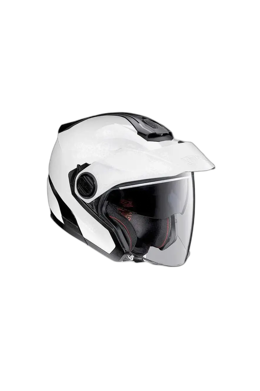 NOLAN N40-5 06 CLASSIC N-COM 005 Moto Jet Caschi Opaco Bianco Nero 