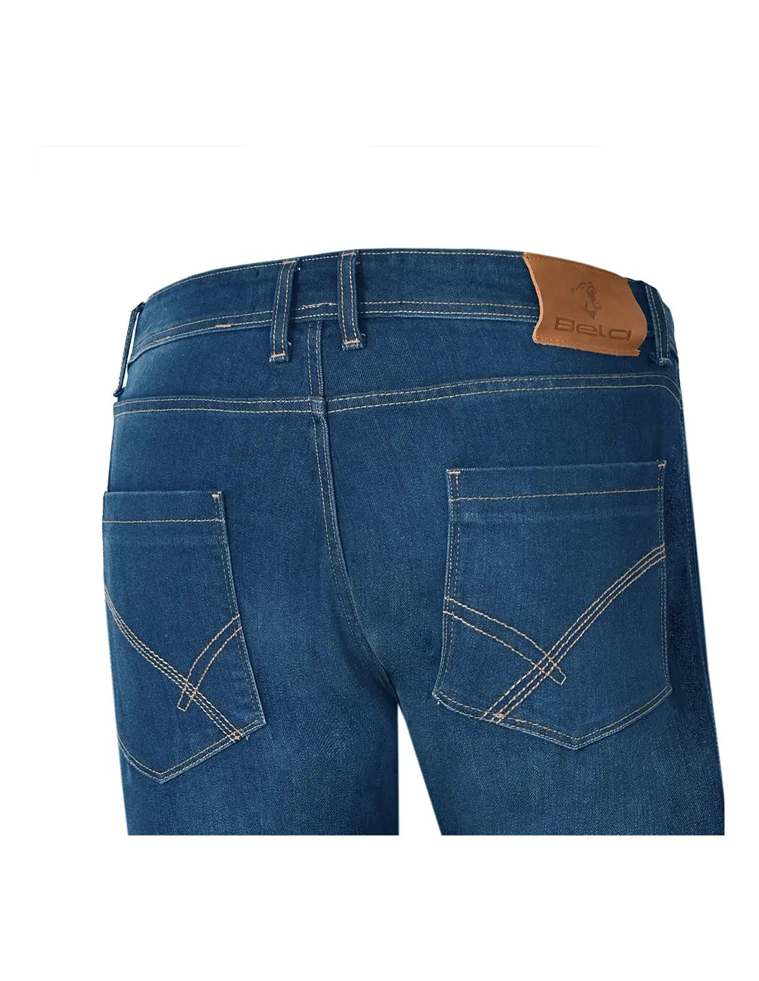 Bela Tough Rider Vintage Jeans Moto per Uomo Random Blue