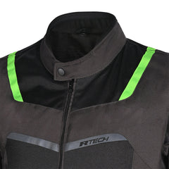 R-TECH SPIRAL MESH CHAQUETA DE MOTO DE HOMBRE TEXTIL  MUD NEGRO VERDE 