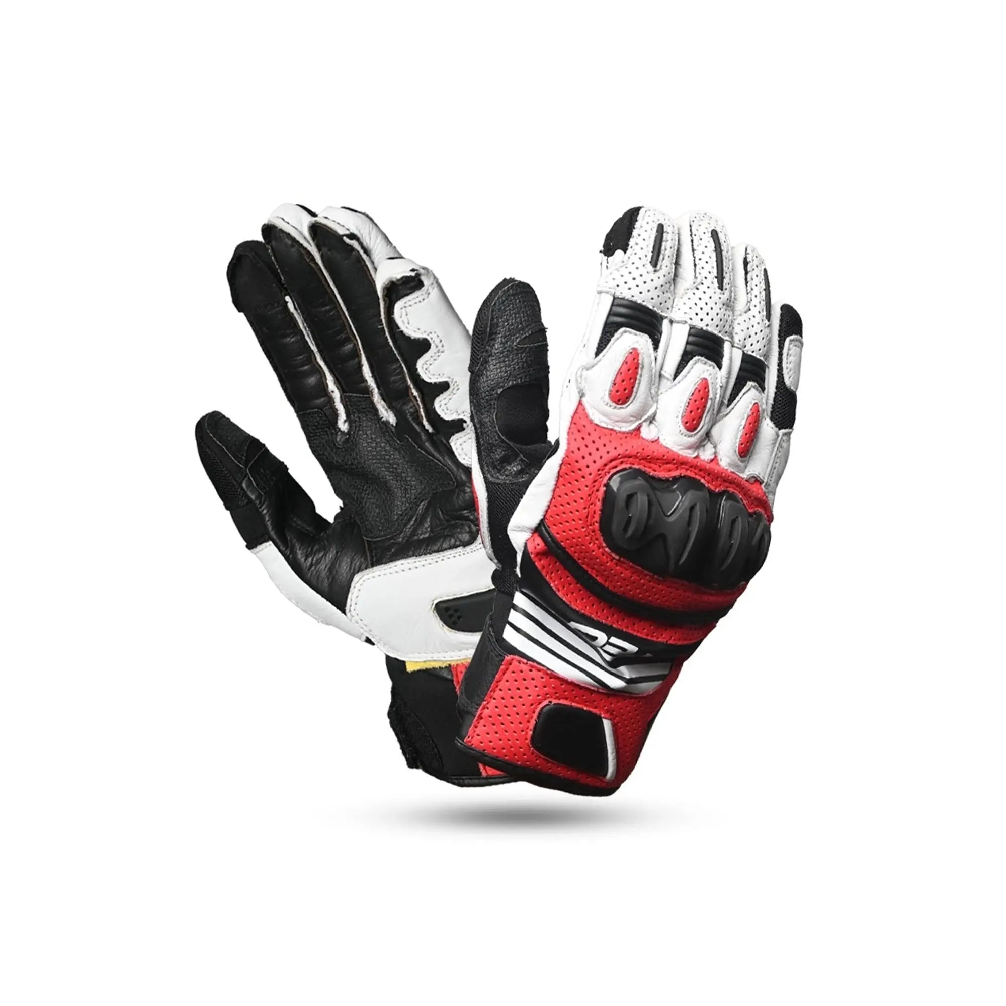 R-TECH Rocco Guanti - Nero rosso bianco over view