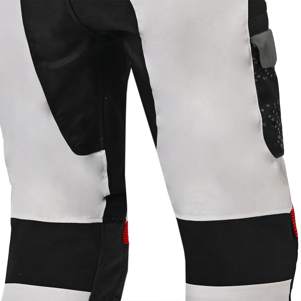 BELA CROSSROAD EXTREME WP PANTALONI UOMO MOTO TESSUTO GHIACCIO GRIGIO ROSSO 