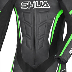 Shua Infinity Nero Verde 1PC Tute da Moto in Pelle Uomo 