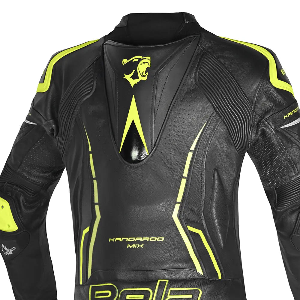 Bela Rocket nero Garillio 2PC Tute in Pelle Di Canguro Mix Uomo back hub
