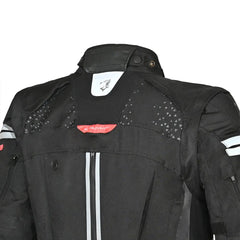 Bela Cross Road Extreme WP Giacca moto per uomo Nero Gris Rosso back shoulder