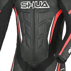 Shua Infinity Nero Rosso1PC Tute da Moto in Pelle Uomo zip