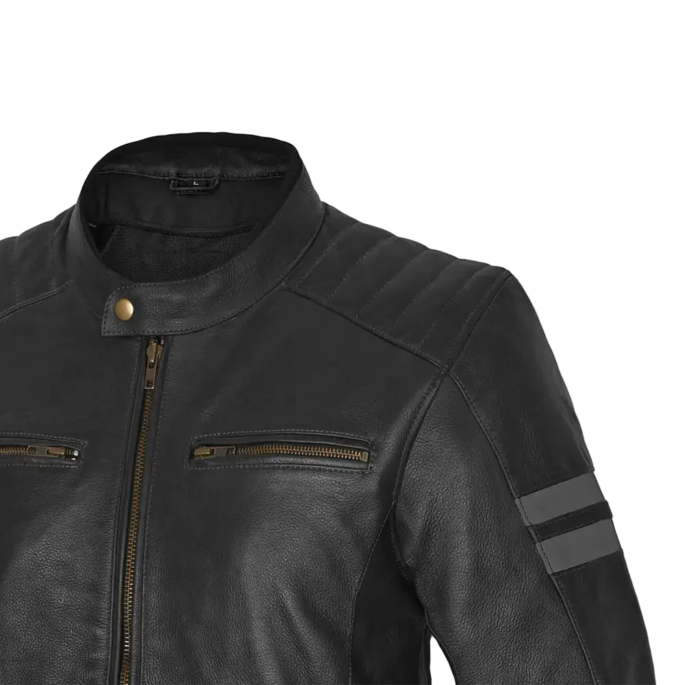 Giacca pelle BELA Stark 4 stagioni Nero/Gris 