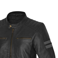 Giacca pelle BELA Stark 4 stagioni Nero/Gris 