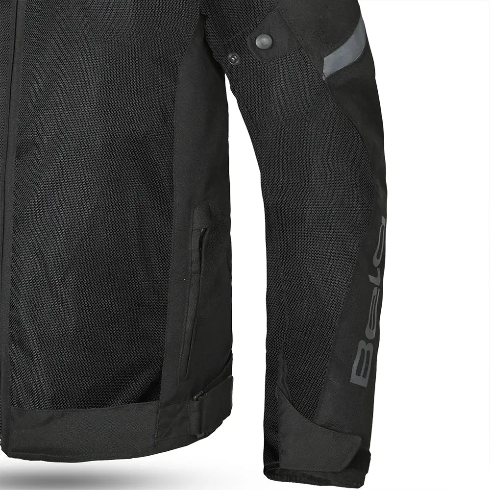 Bela Mesh Pro Estivo traforato  Uomo Nero in tessuto per moto cuffs