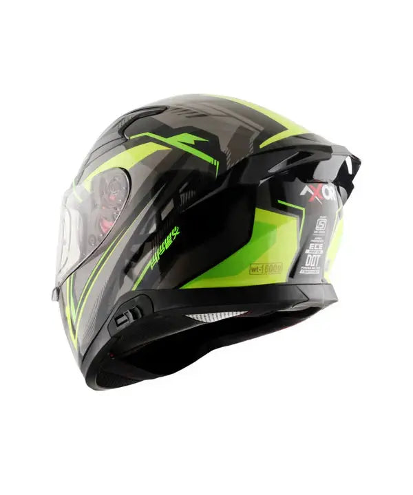 AXOR Helmets APEX ROADTRIP CASCHI INTEGRALE NERO OPACO GIALLO FLUO 