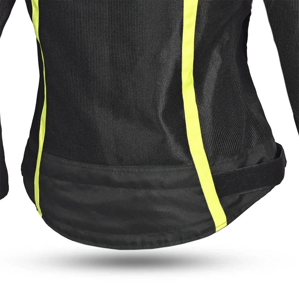 WTR - Mesh Blazer Donna  Giacca per moto  - Nero giallo  Flo 