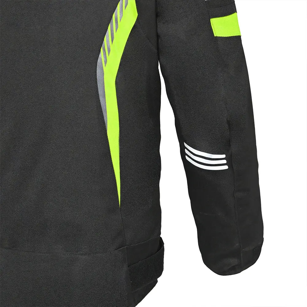 Bela Bradley Giacca da Moto Nero/ Giallo Fluor under arm