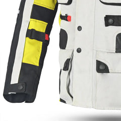 Bela Cross Road Extreme WP Giacca moto per uomo Nero / Giallo Fluor cuffs