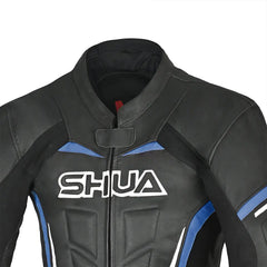Shua Infinity Nero Blu 1PC Tute da Moto in Pelle Uomo chest