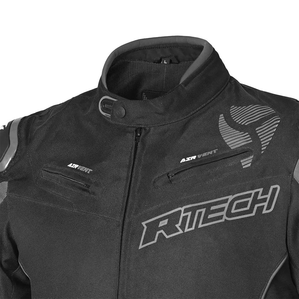 R-TECH Chaqueta Textil Knight Rider (Short) Negro/Antracita - SECURTEX MOTOR S.L (t/a MaximoMoto)