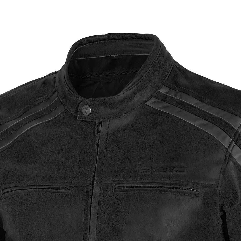 Bela Knight Hawk Giacca da moto in pelle marrone beige chest