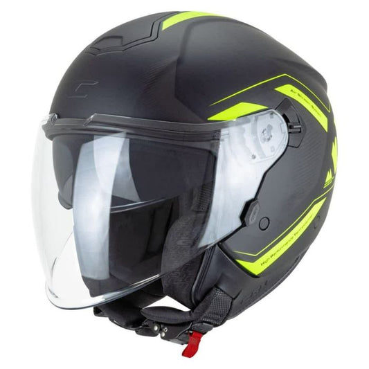CGM 126G IPER CITY Casco Jet Di Moto Negro Amarillo Flouro – Yamoto.it