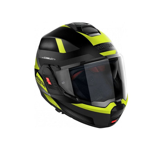 NOLAN N120-1 SUBWAY N-COM 023 MOTO MODULARI CASCHI OPACO NERO GIALLO 