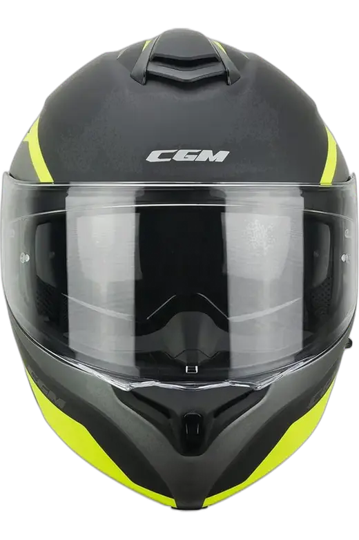 CGM 568G BER DRESDA Moto Modulare Caschi Grafite Giallo fluo opaco 