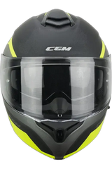 CGM 568G BER DRESDA Moto Modulare Caschi Grafite Giallo fluo opaco 