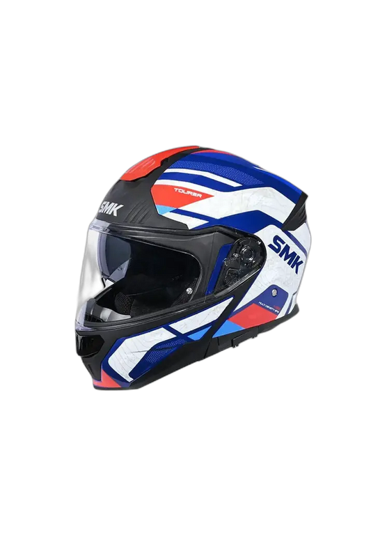 Smk Ma513 Gullwing Moto Modulare Caschi Bianco Blu Rosso 